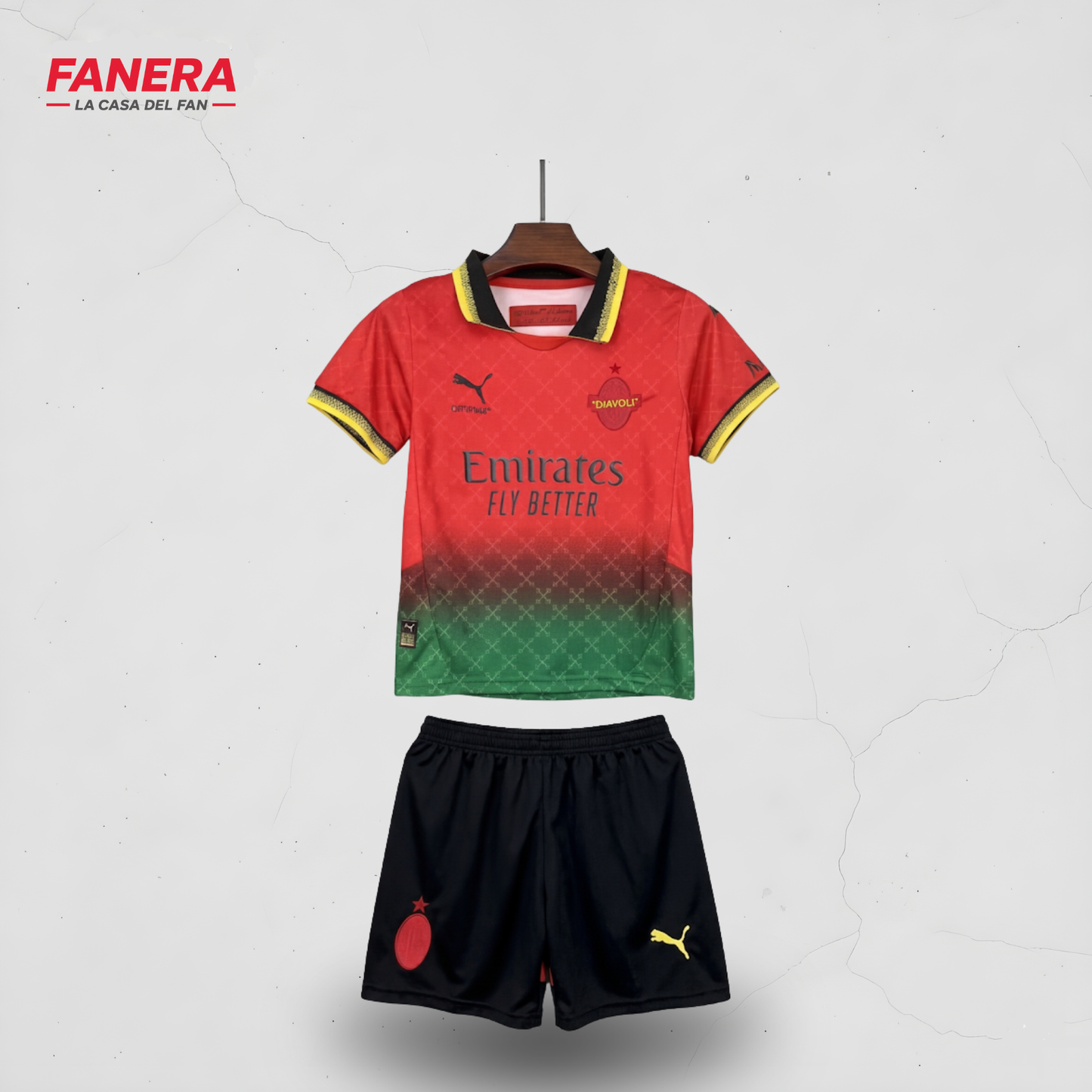 AC Milan x off White Rojo 25/26 Niño