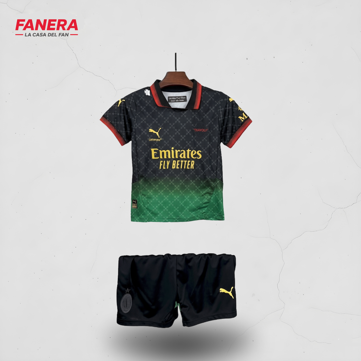 AC Milan x off White Negro 25/26 Niño